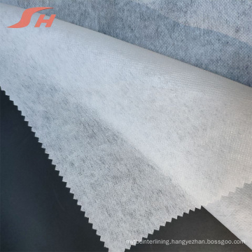 Factory direct sale 100% polyester fusible adhesive non woven paper interlining